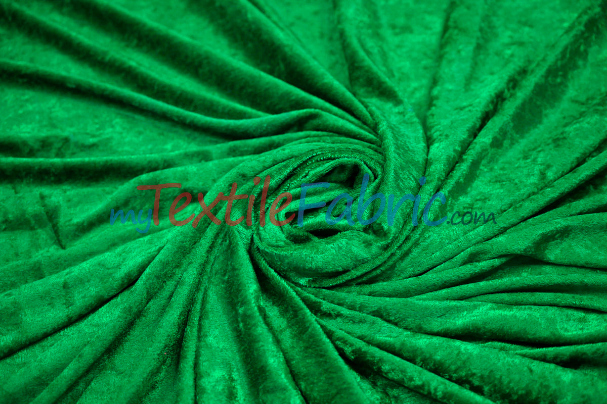 Panne Velvet Polyester Fabric - Crush Panne Velour, Solid, 58/60" Width (1 Yard)