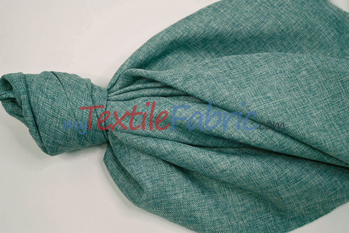 Vintage Linen Polyester Fabric - Faux Burlap, Rustic Natural Look, 58/60" Width (1 Yard)
