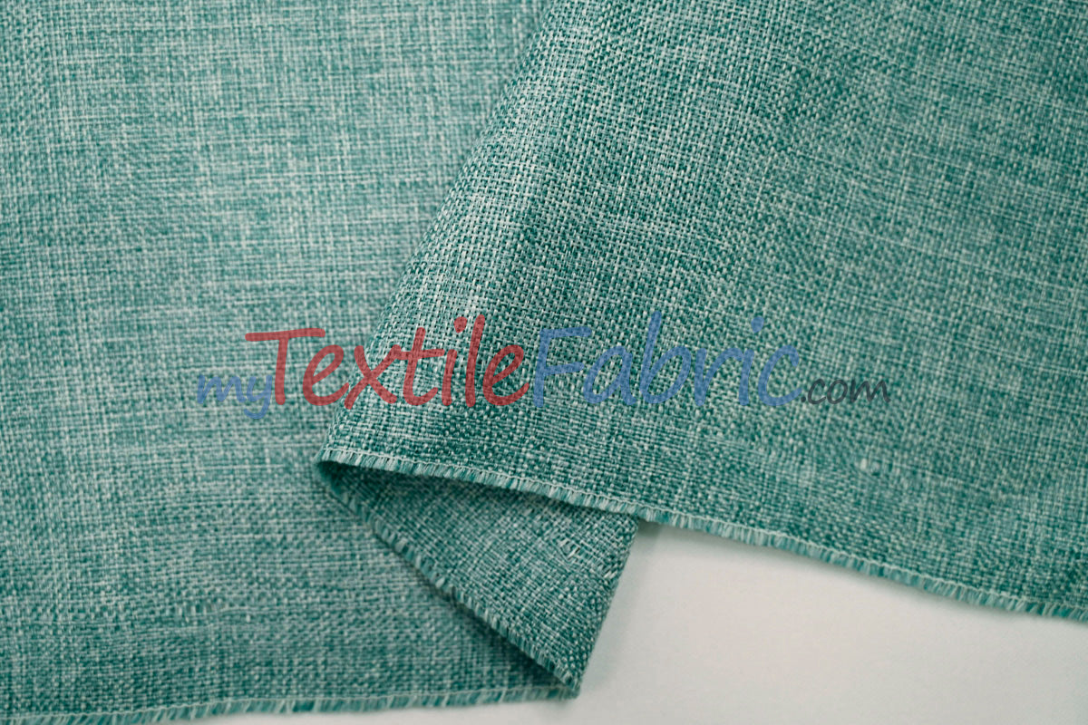 Vintage Linen Polyester Fabric - Faux Burlap, Rustic Natural Look, 58/60" Width (1 Yard)