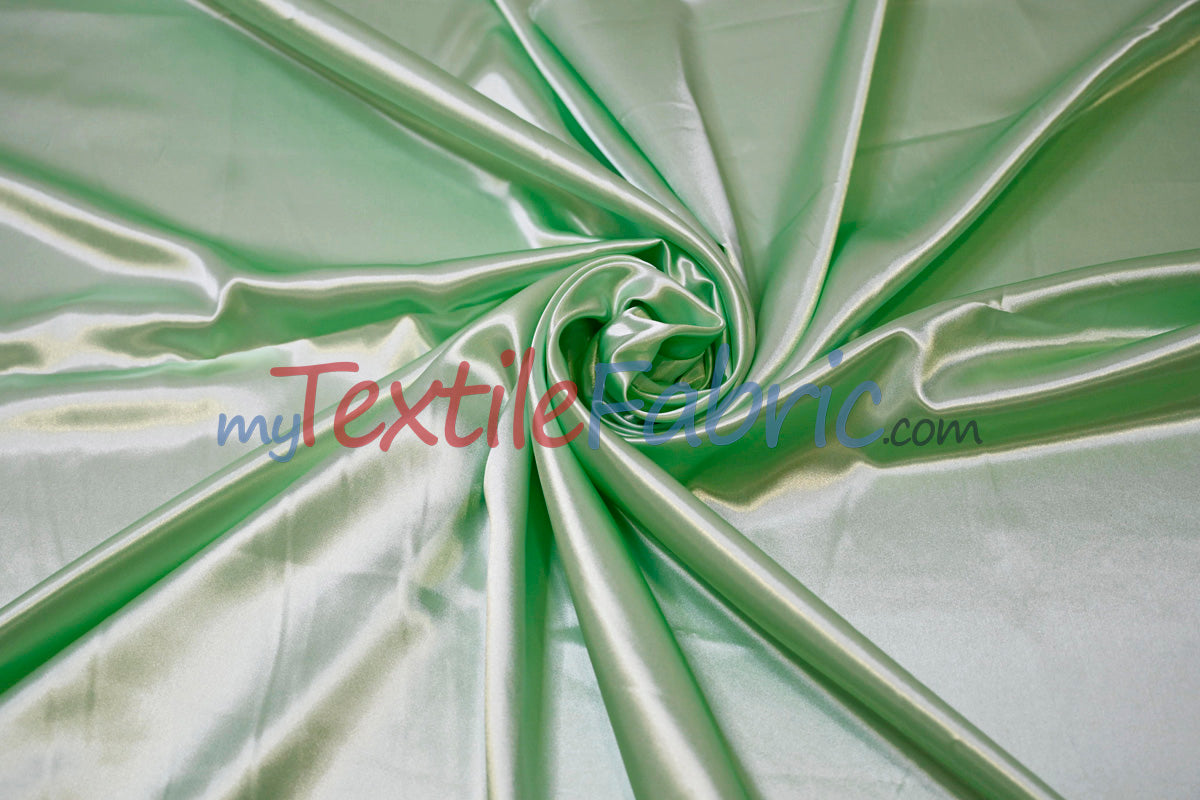 Charmeuse Satin Polyester Fabric - Solid, 58/60" Width, Multiple Colors (1 Yard)