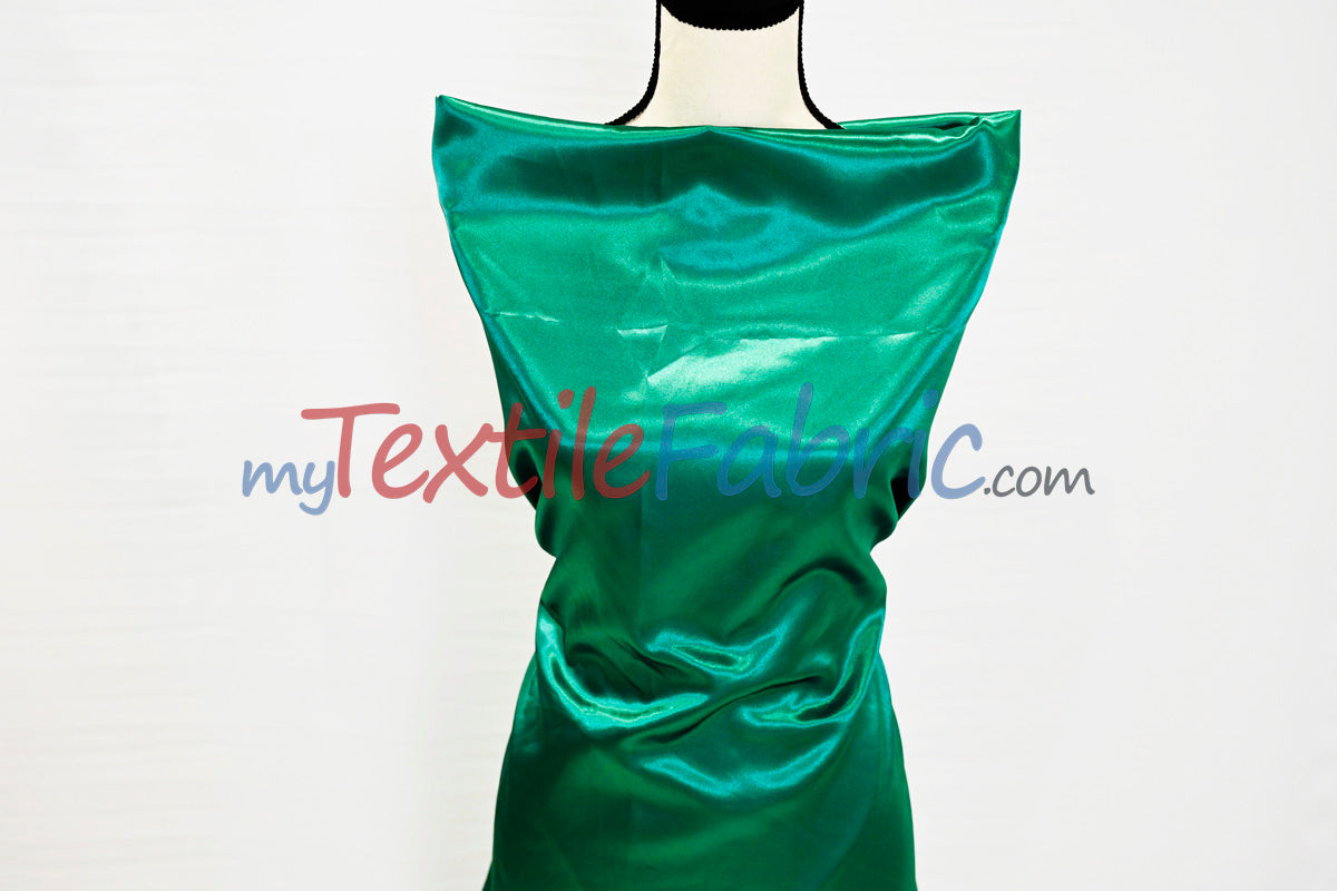 Charmeuse Satin Polyester Fabric - Solid, 58/60" Width, Multiple Colors (1 Yard)