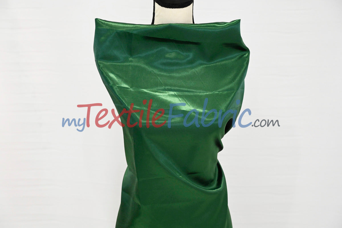 Charmeuse Satin Polyester Fabric - Solid, 58/60" Width, Multiple Colors (1 Yard)