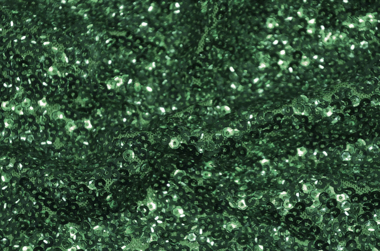 Gatsby Sequins Polyester Fabric - 6Mm Flat Sewn Sequins On Mesh, 52" Width, Multiple Colors (1 Yard)