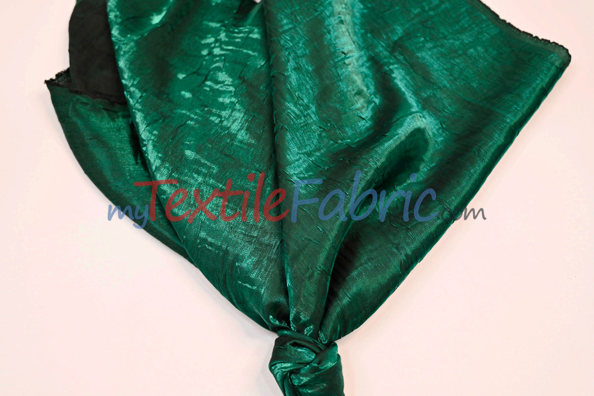 Iridescent Crush Shimmer Rayon Polyester Fabric - Iridescent Two-Tone Crushed Shimmer, 52/54" Width, Multiple Colors (Yards & Bolts)