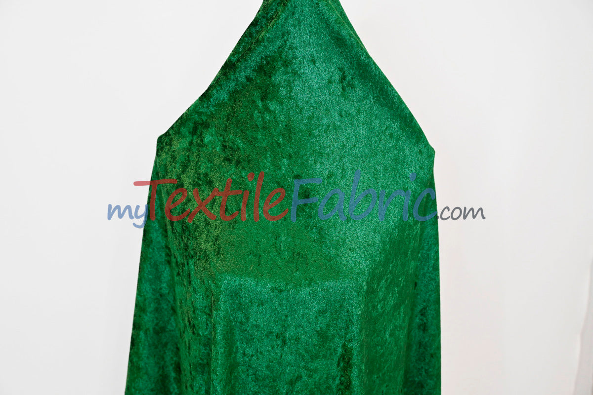 Panne Velvet Polyester Fabric - Crush Panne Velour, Solid, 58/60" Width (1 Yard)