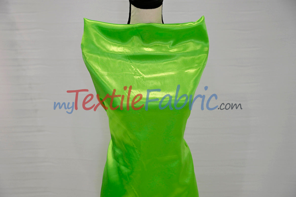 Charmeuse Satin Polyester Fabric - Solid, 58/60" Width, Multiple Colors (1 Yard)