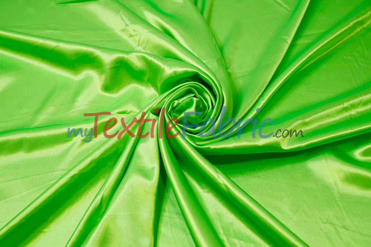 Charmeuse Satin Polyester Fabric - Solid, 58/60" Width, Multiple Colors (1 Yard)