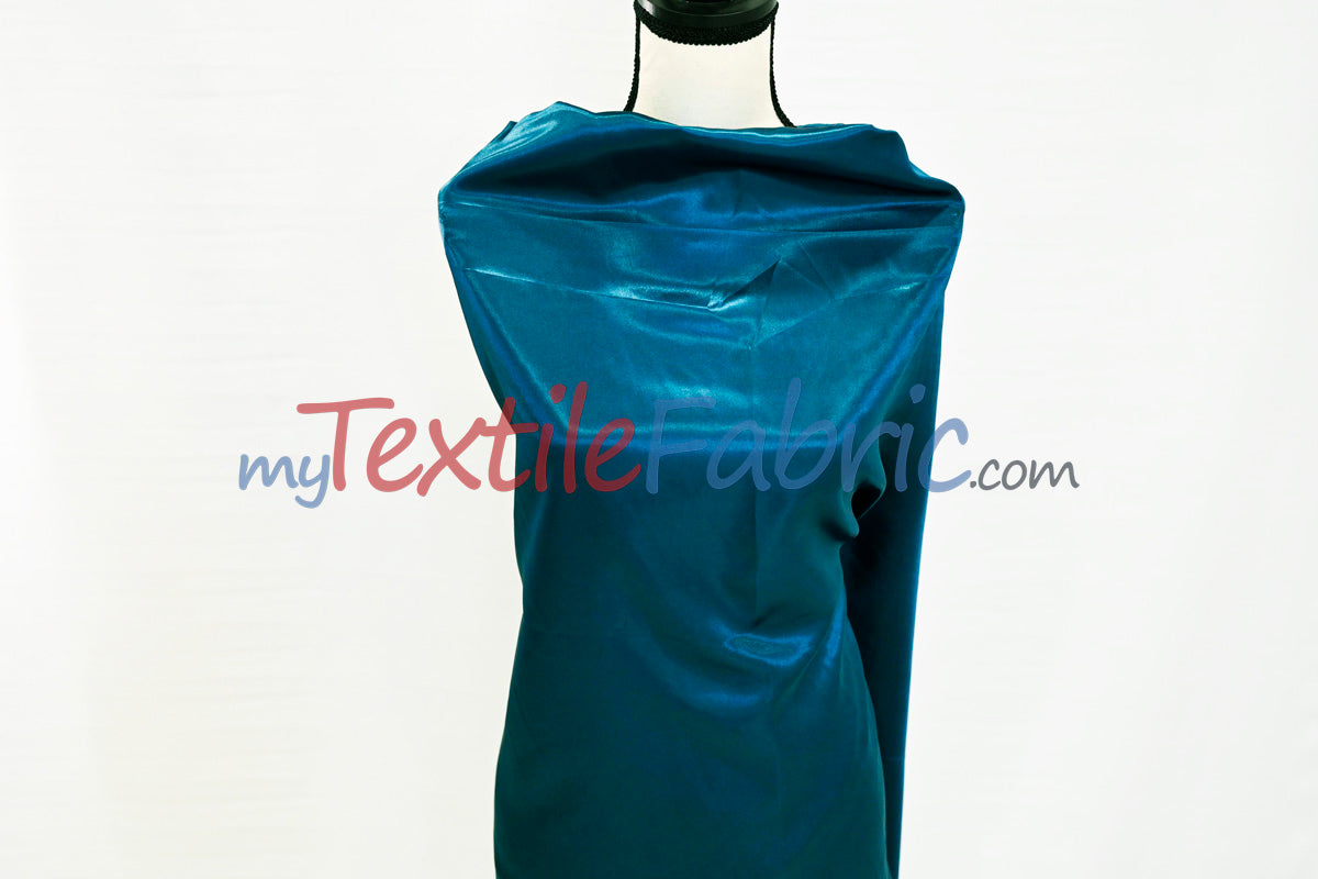 Charmeuse Satin Polyester Fabric - Solid, 58/60" Width, Multiple Colors (1 Yard)