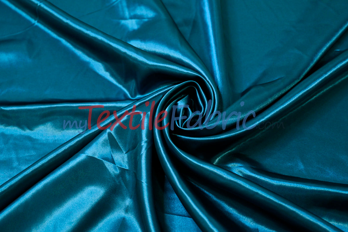 Charmeuse Satin Polyester Fabric - Solid, 58/60" Width, Multiple Colors (1 Yard)