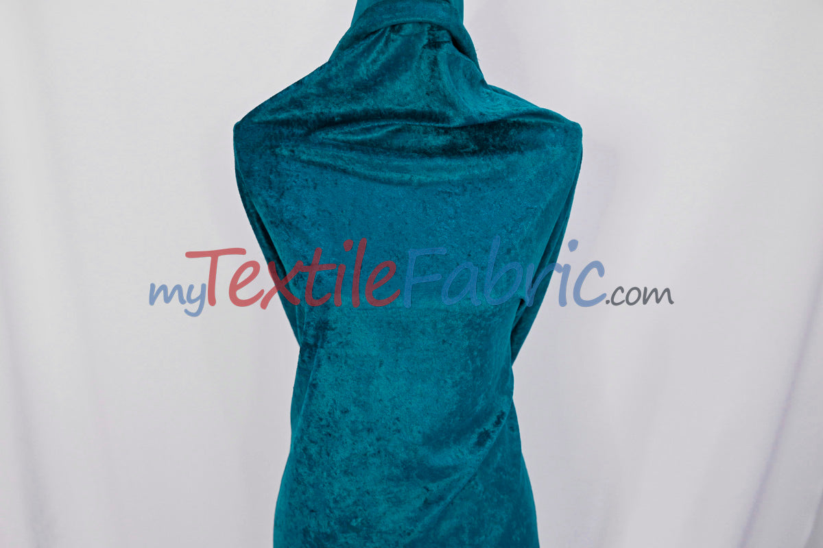 Panne Velvet Polyester Fabric - Crush Panne Velour, Solid, 58/60" Width (1 Yard)