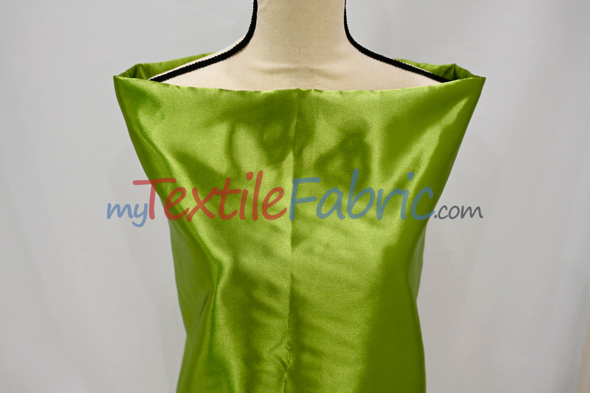 Bridal Satin Polyester Fabric - Shiny Solid, 58/60" Width, Multiple Colors (Yards, Bolts, Sample Swatches)