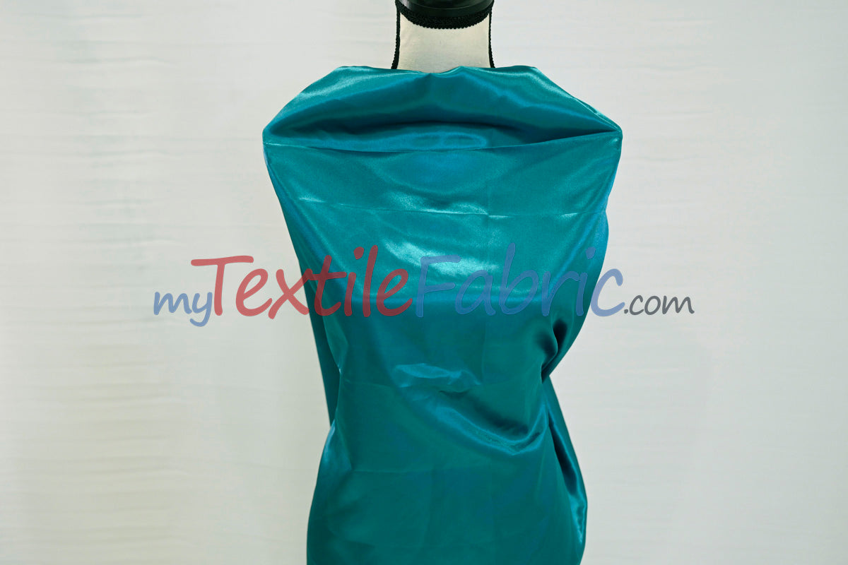 Charmeuse Satin Polyester Fabric - Solid, 58/60" Width, Multiple Colors (1 Yard)