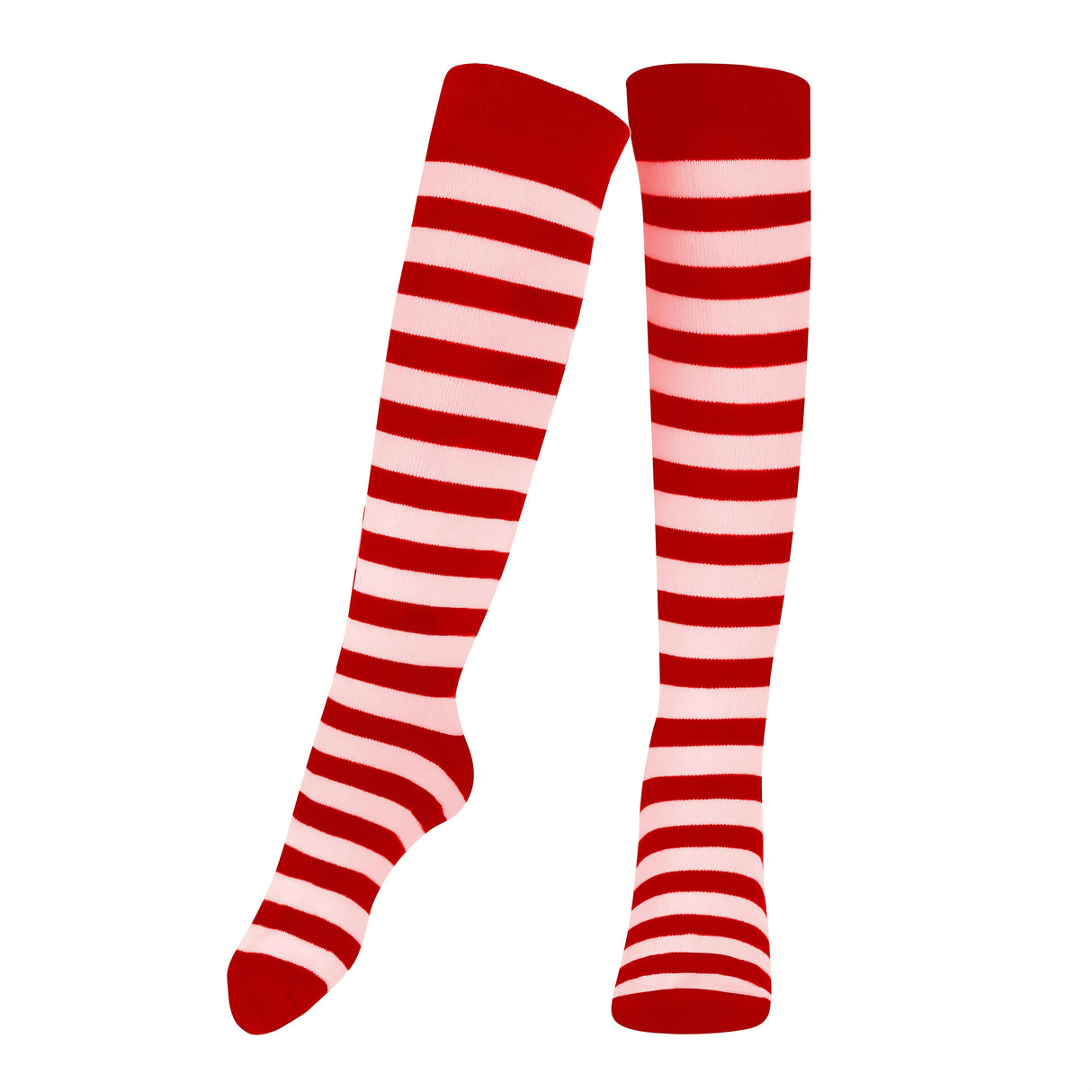 Red & White Striped Knee Socks For Kids Costume Accessory