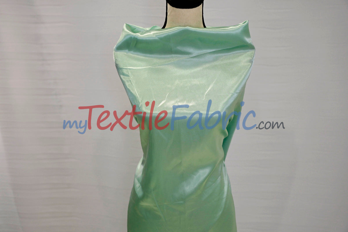 Charmeuse Satin Polyester Fabric - Solid, 58/60" Width, Multiple Colors (1 Yard)