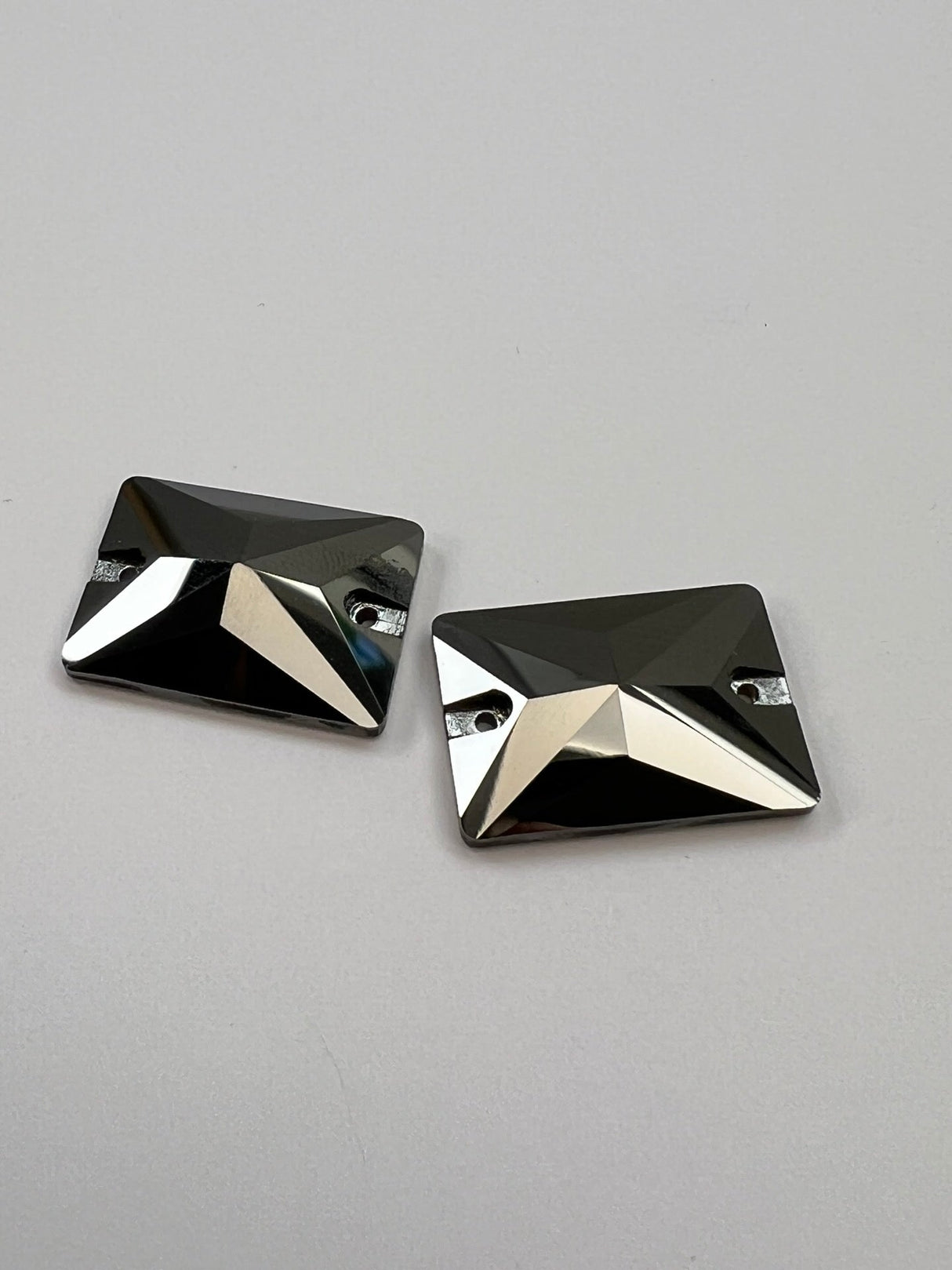 Silver Sewing Notions With Crystals