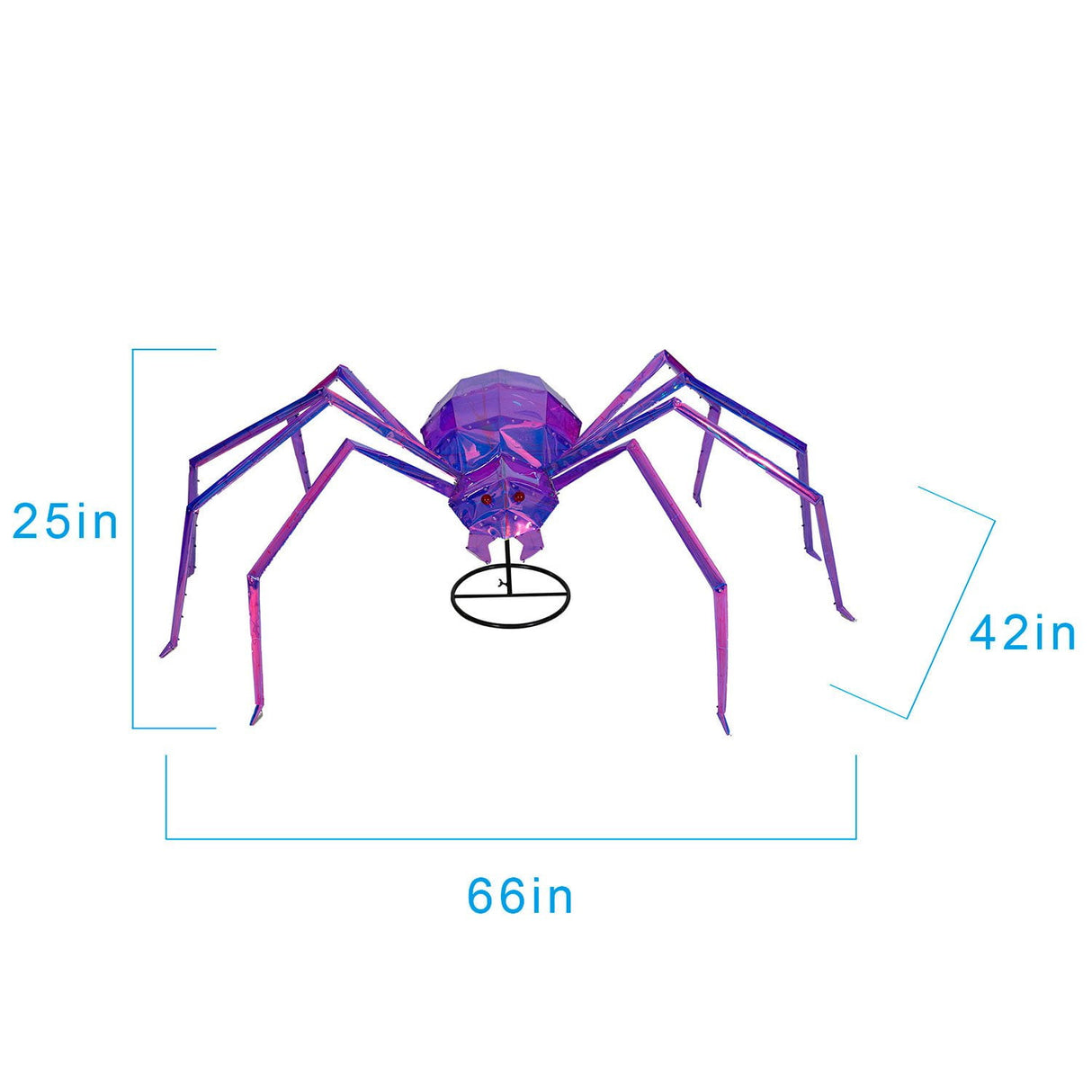 5.5 Foot Pre Lit Prismatic Spider Halloween Decoration