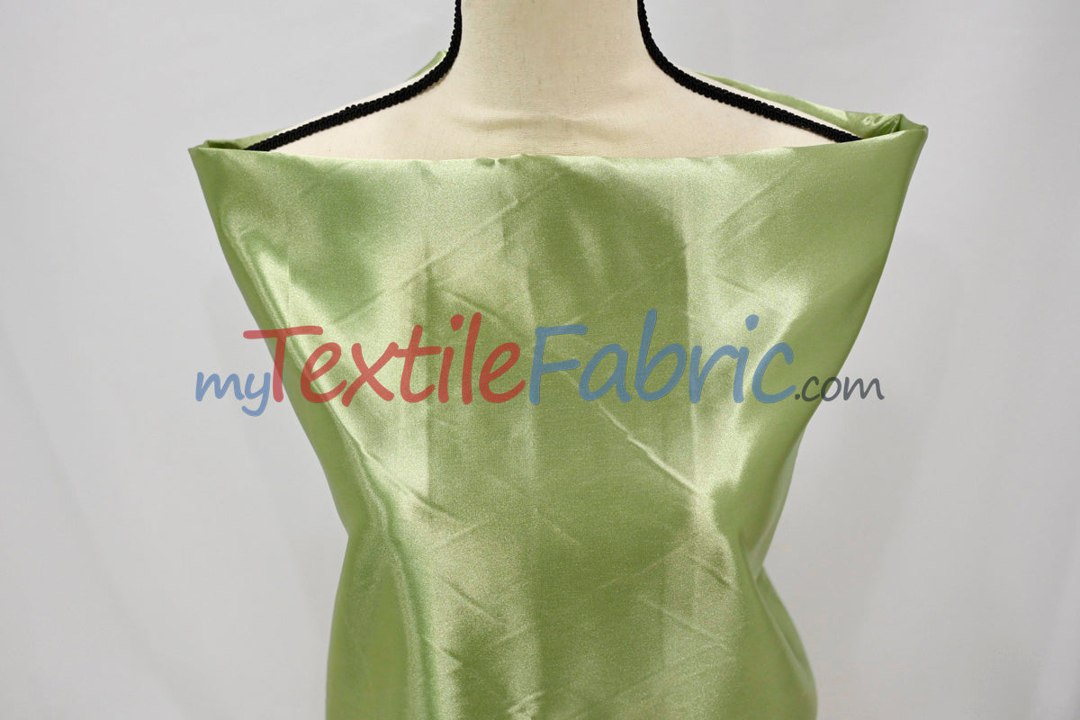 Bridal Satin Polyester Fabric - Shiny Solid, 58/60" Width, Multiple Colors (Yards, Bolts, Sample Swatches)