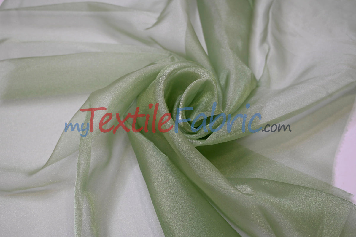 Crystal Organza Nylon Fabric - Sheer Sparkling, 45" Width (1 Yard)
