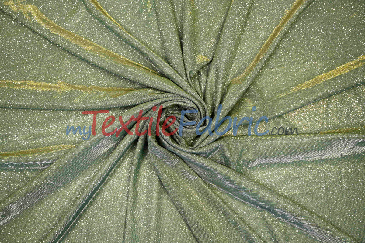 Stretch Glimmer Knit Polyester Spandex Fabric - Metallic Glitter Knit, 56" Width (1 Yard)