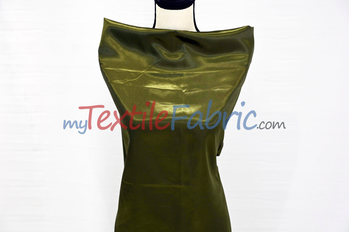 Charmeuse Satin Polyester Fabric - Solid, 58/60" Width, Multiple Colors (1 Yard)