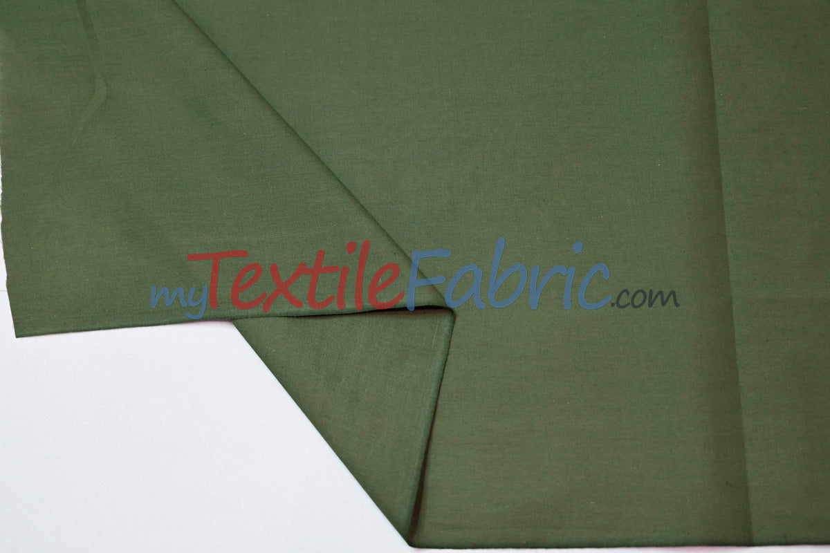 Polyester Cotton Broadcloth Fabric - Solid Colors, 58/60" Width (1 Yard)