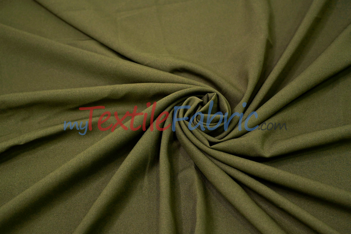 Scuba Double Knit Polyester Fabric - Solid Multiple Colors, 58/60" Width (1 Yard)