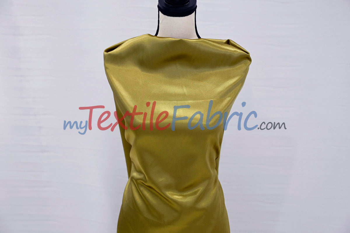 Charmeuse Satin Polyester Fabric - Solid, 58/60" Width, Multiple Colors (1 Yard)