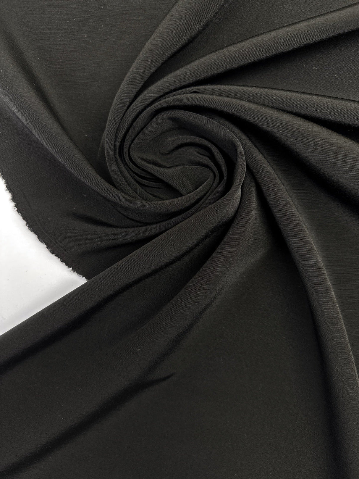 Wool Rep Weave Fabric Black