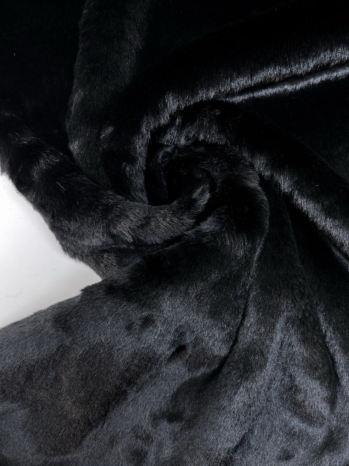Black Modacrylic Faux Fur
