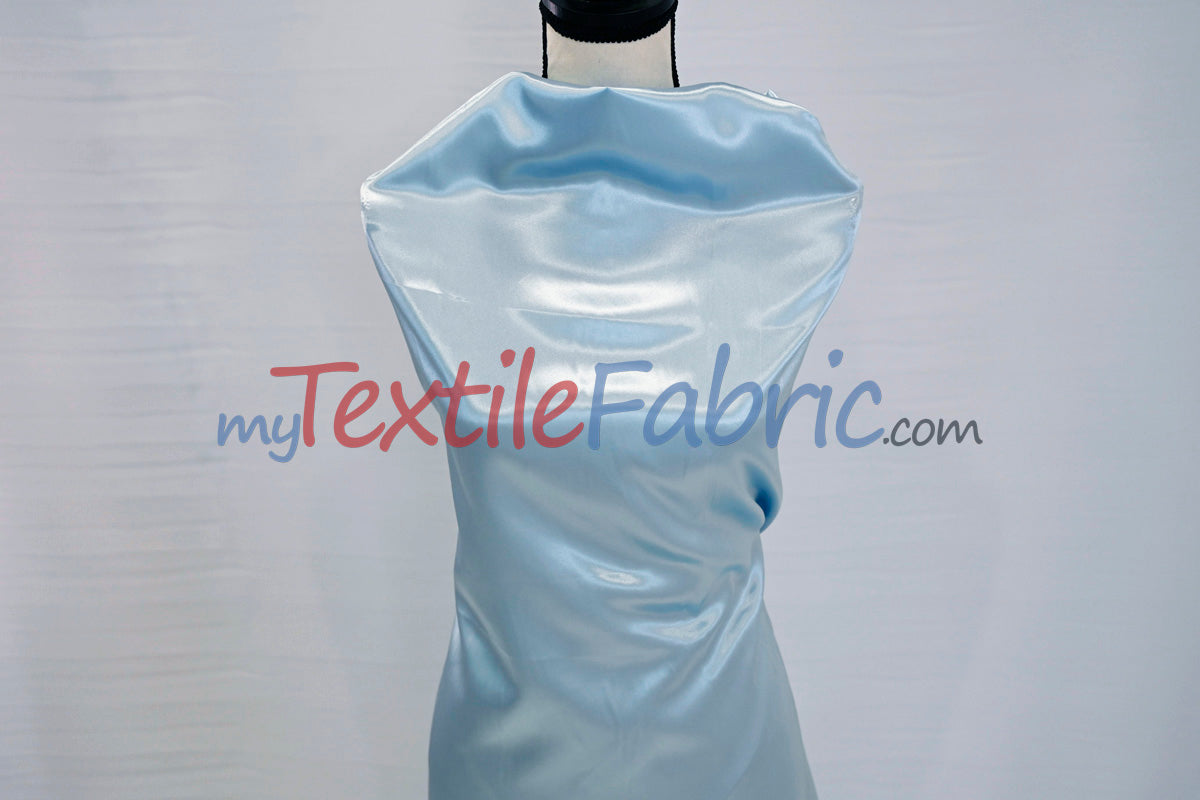 Charmeuse Satin Polyester Fabric - Solid, 58/60" Width, Multiple Colors (1 Yard)