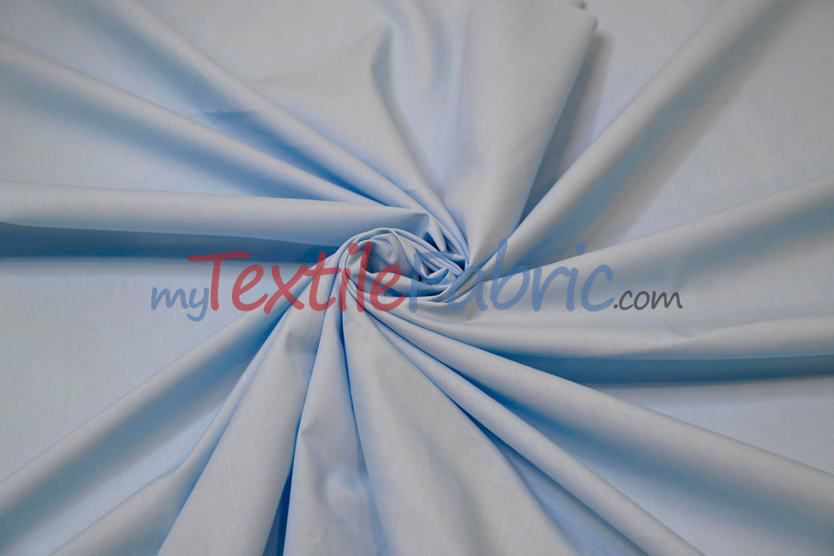 Polyester Cotton Broadcloth Fabric - Solid Colors, 58/60" Width (1 Yard)