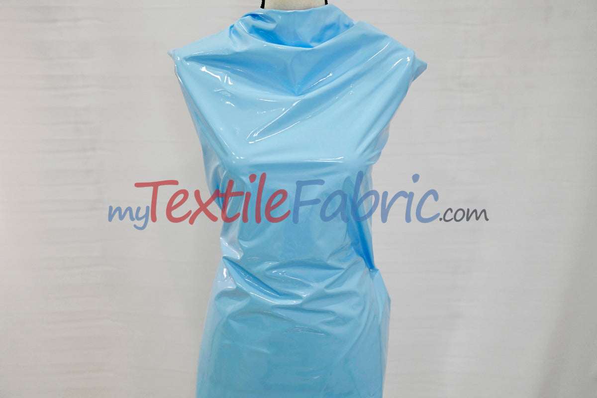 Shiny Stretch Patent Vinyl Fabric - 94% Polyester, 6% Spandex, Glossy Finish, 55" Width (1 Yard)