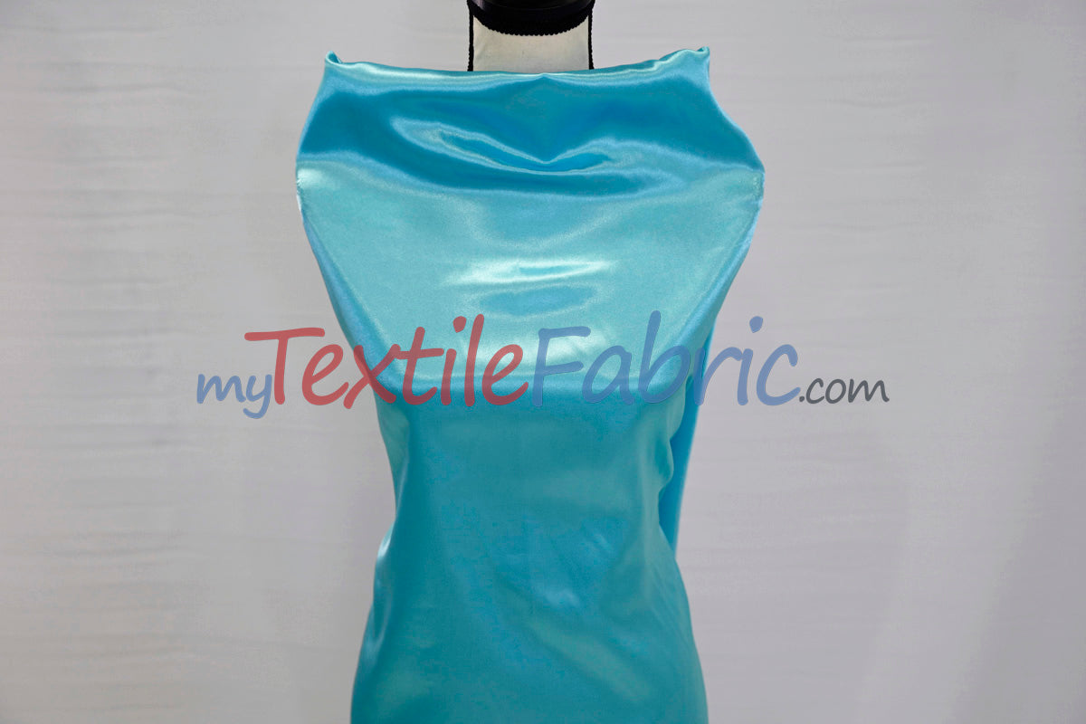 Charmeuse Satin Polyester Fabric - Solid, 58/60" Width, Multiple Colors (1 Yard)