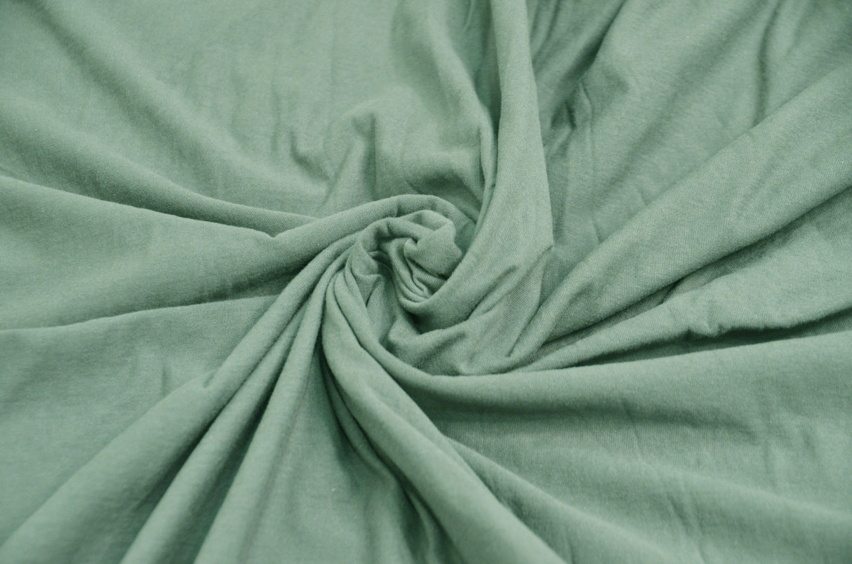 100% Washed Cotton Jersey Fabric - Solid, 68/70" Width (1 Yard)
