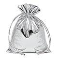 Metallic Lame Bags 6 '' x 10 '' Silver Color 12 EACH / PACKAGE