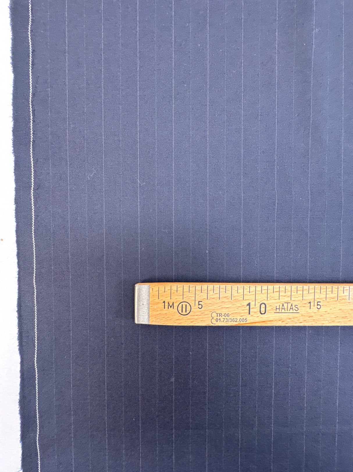 Wool Polyester Blend Striped Suiting