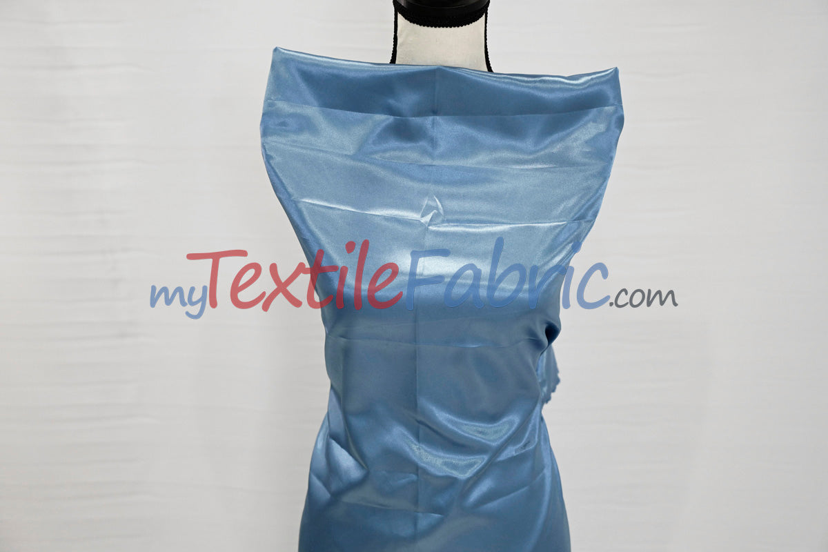 Charmeuse Satin Polyester Fabric - Solid, 58/60" Width, Multiple Colors (1 Yard)