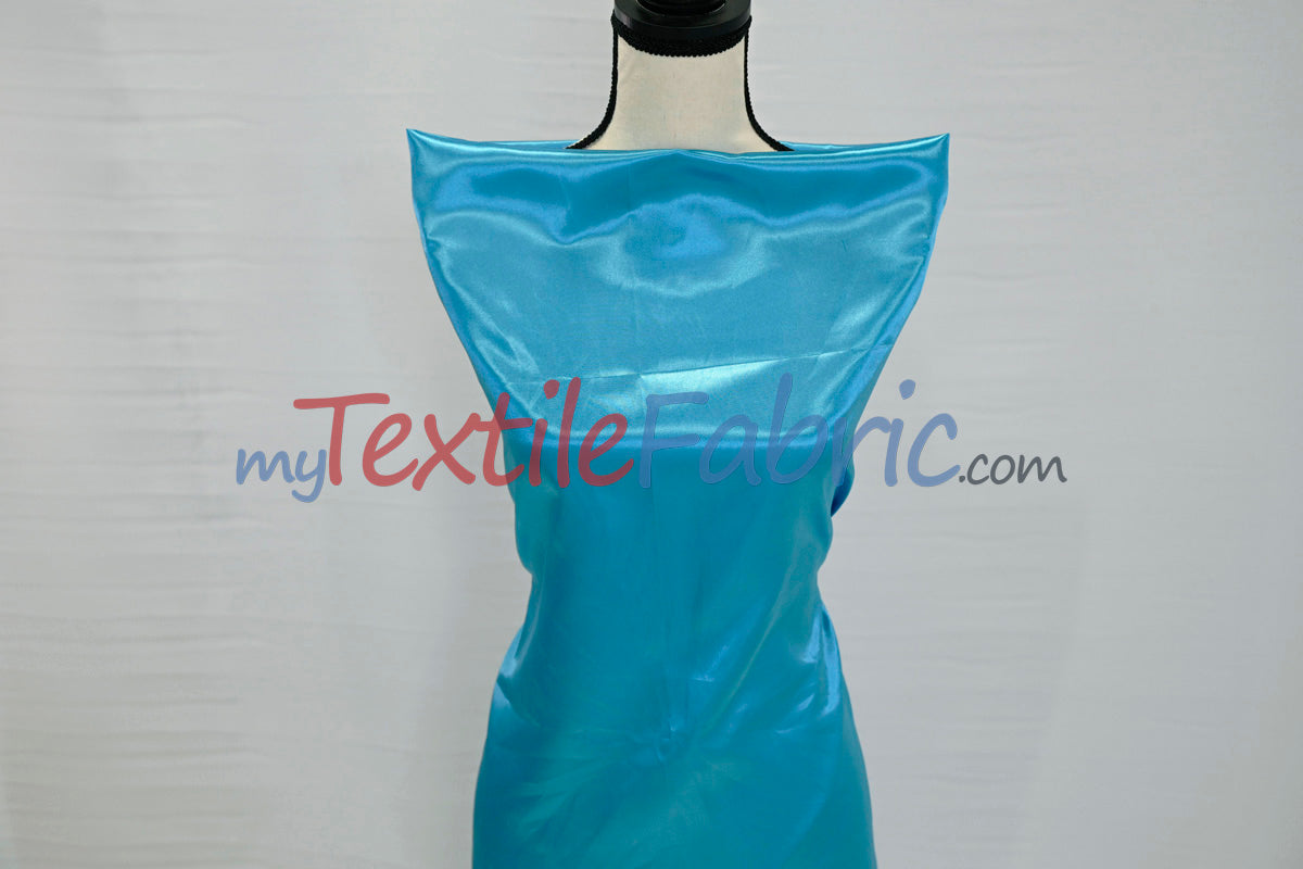 Charmeuse Satin Polyester Fabric - Solid, 58/60" Width, Multiple Colors (1 Yard)