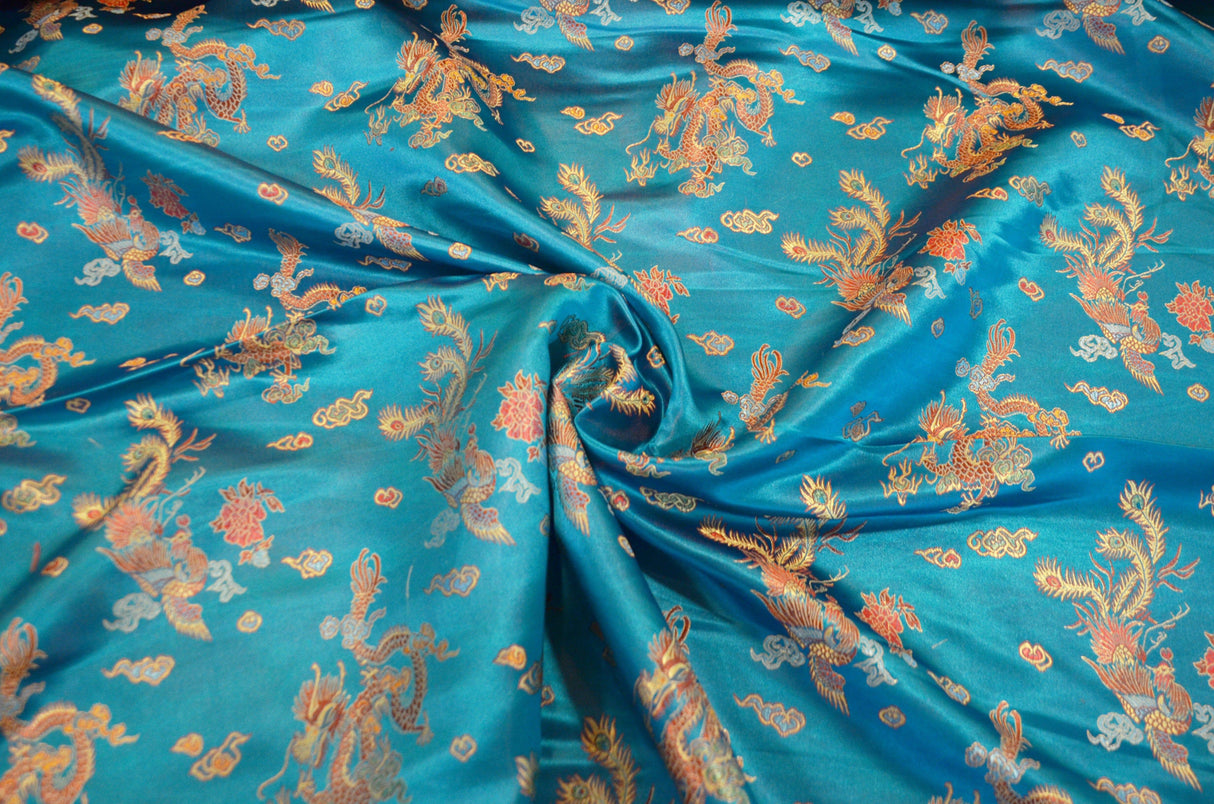 Dragon Brocade Chinese Brocade Fabric - Dragon Pattern, 45" Width (1 Yard)