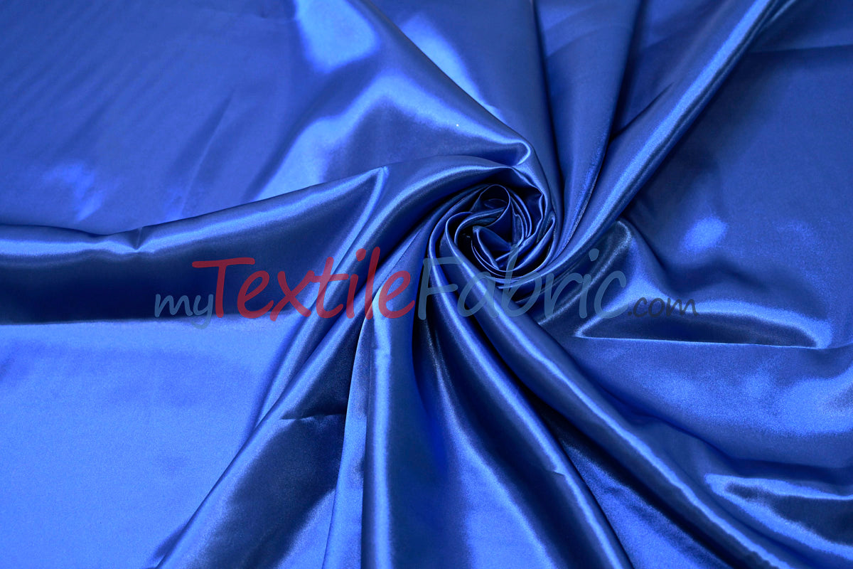 Charmeuse Satin Polyester Fabric - Solid, 58/60" Width, Multiple Colors (1 Yard)