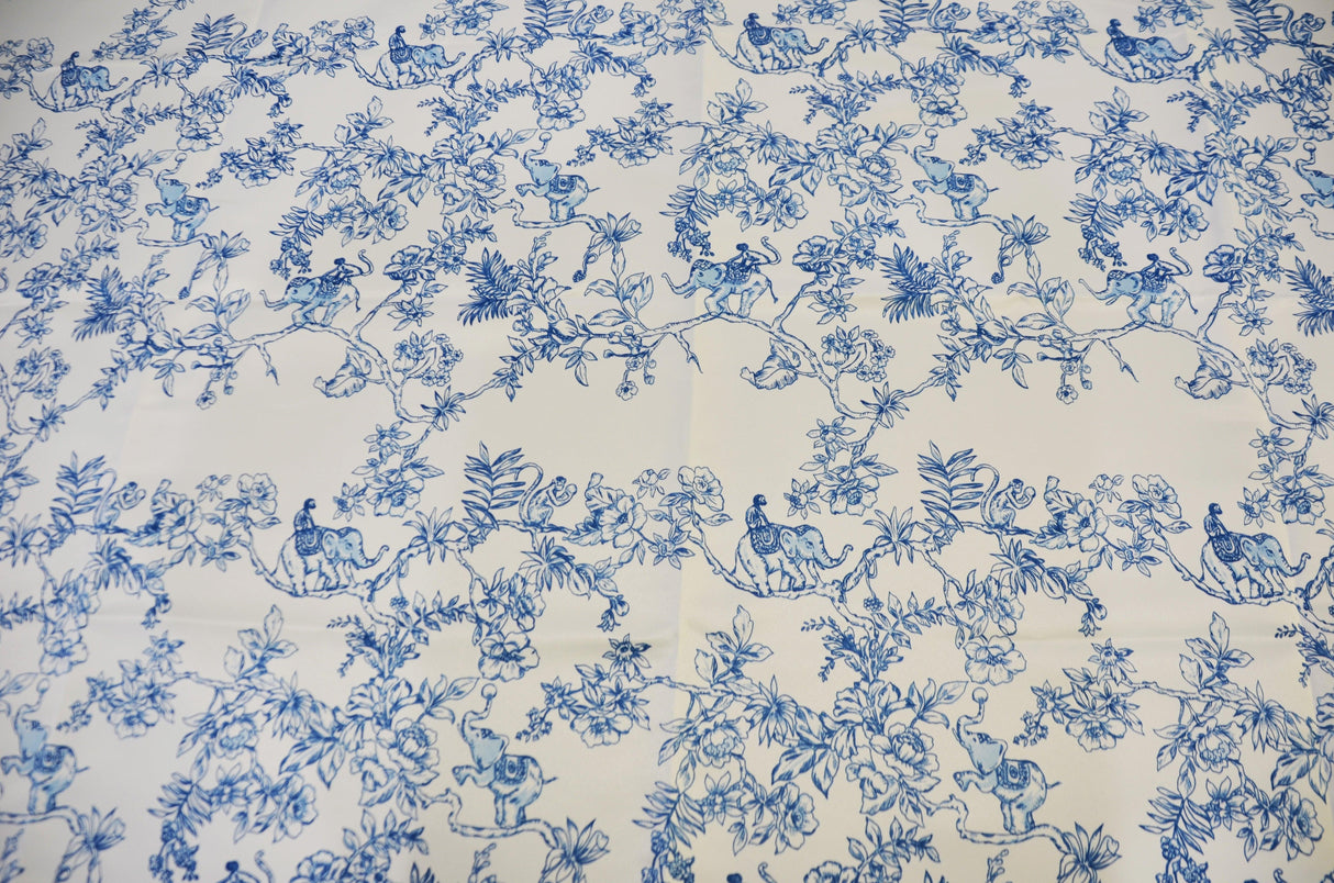 Ben Toile Polyester Fabric - French Toile Print, 58/60" Width, 4 Colors (1 Yard)