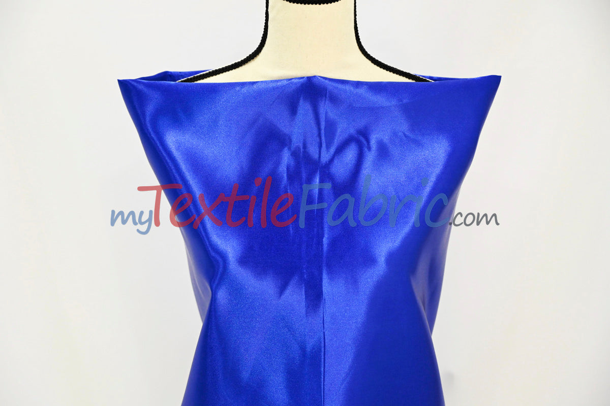 Bridal Satin Polyester Fabric - Shiny Solid, 58/60" Width, Multiple Colors (Yards, Bolts, Sample Swatches)