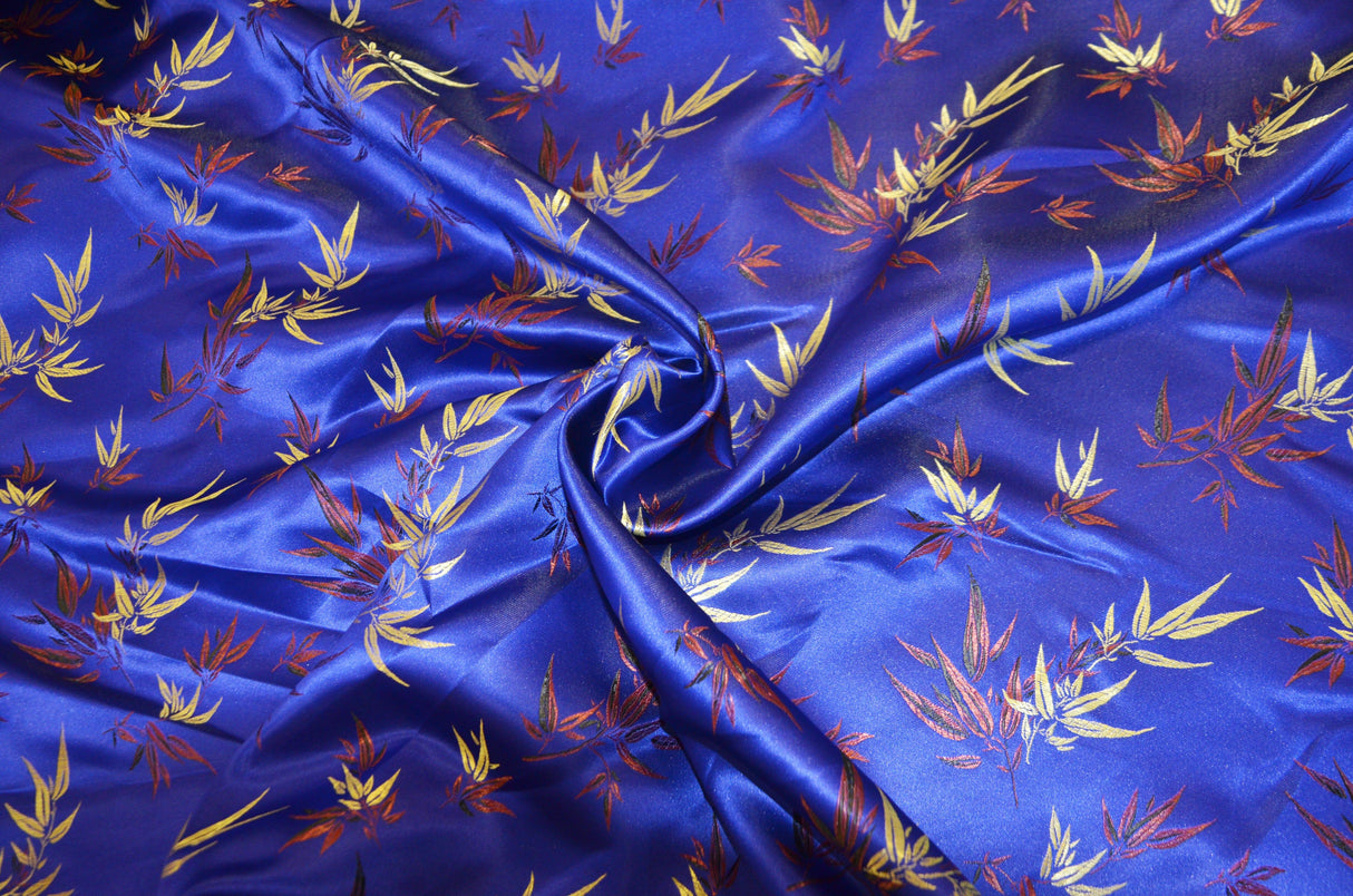 Oriental Bamboo Brocade Polyester Fabric - Bamboo Jacquard, 45" Width (1 Yard)