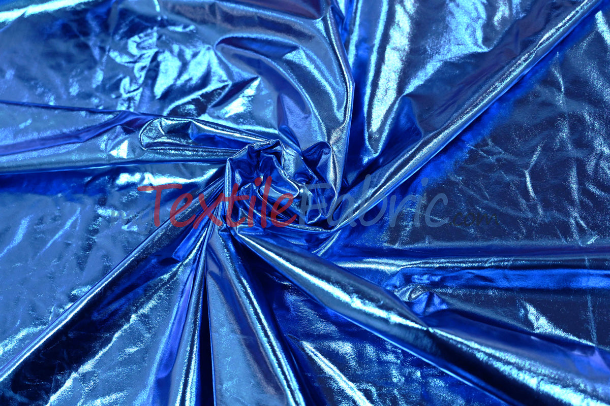Metallic Foil Spandex Lame Spandex Fabric - All Over Foil, 60" Width (1 Yard)