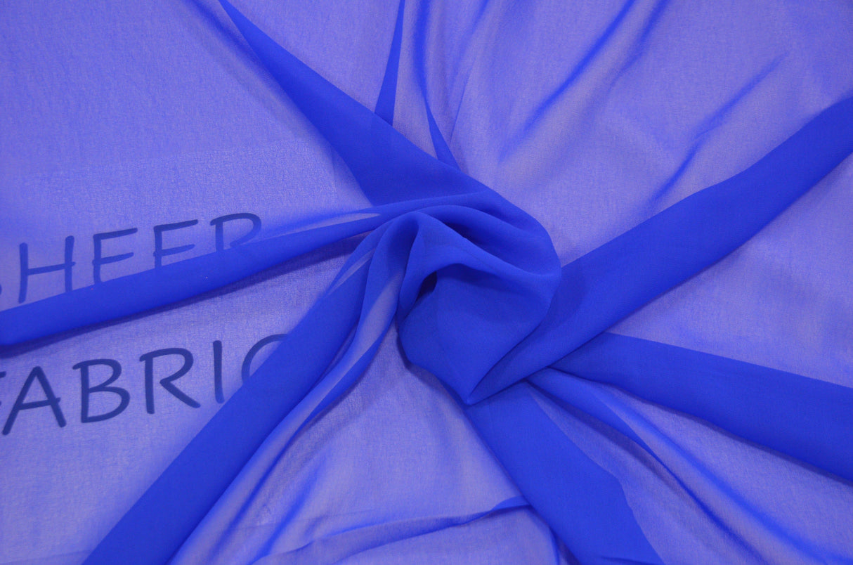Silky Chiffon 100 Percent Polyester Fabric - Sheer, Super Soft, Flowy, 42/43" Width (1 Yard)