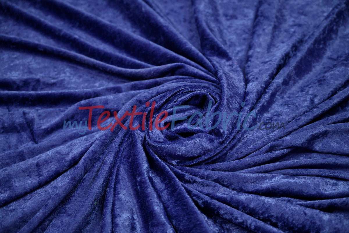 Panne Velvet Polyester Fabric - Crush Panne Velour, Solid, 58/60" Width (1 Yard)