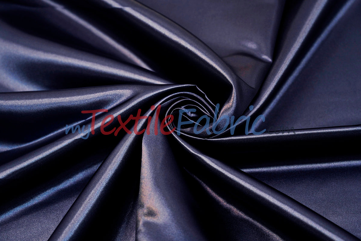 Bridal Satin Polyester Fabric - Shiny Solid, 58/60" Width, Multiple Colors (Yards, Bolts, Sample Swatches)