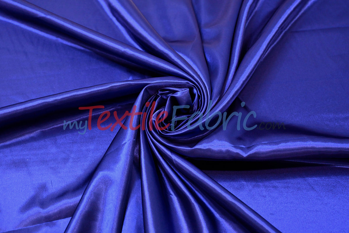 Charmeuse Satin Polyester Fabric - Solid, 58/60" Width, Multiple Colors (1 Yard)
