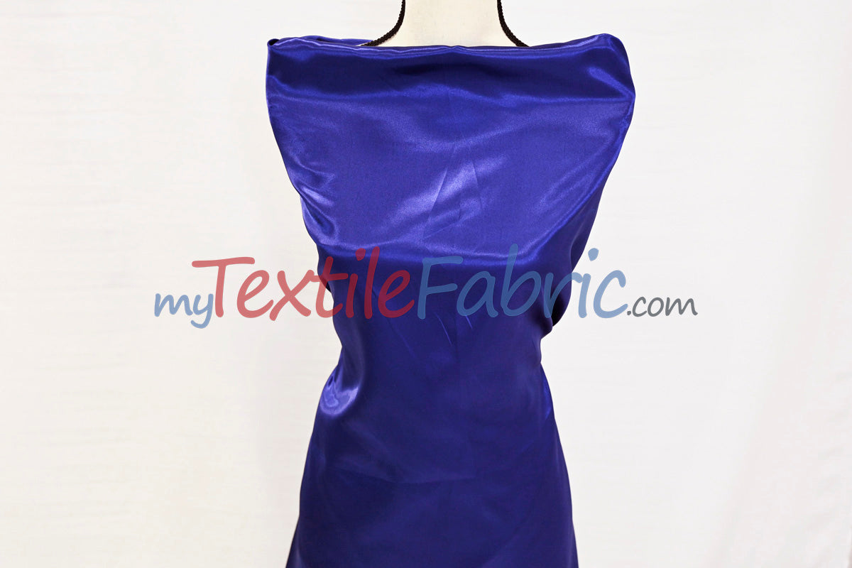 Charmeuse Satin Polyester Fabric - Solid, 58/60" Width, Multiple Colors (1 Yard)