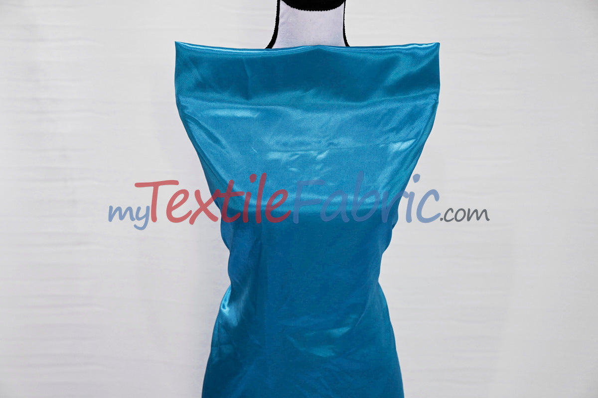 Charmeuse Satin Polyester Fabric - Solid, 58/60" Width, Multiple Colors (1 Yard)